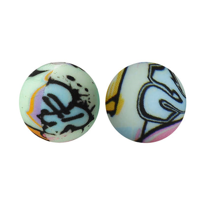 15mm Silicone Beads Water Transfer Beads DIY Jewelry Bead Pen Loose Beads Wholesale #251-285