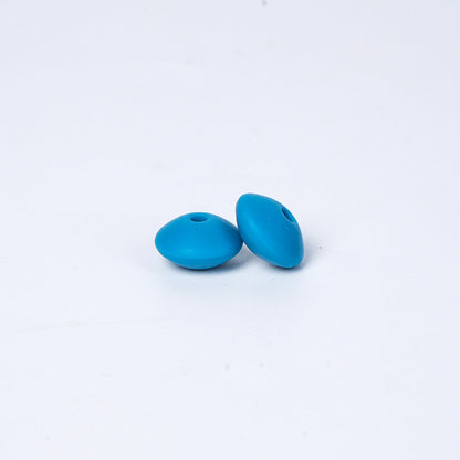 Spot Silicone Beads European and American Jewelry 12mm Small Beads DIY Necklace Beaded Oval Lentil Loose Beads Wholesale