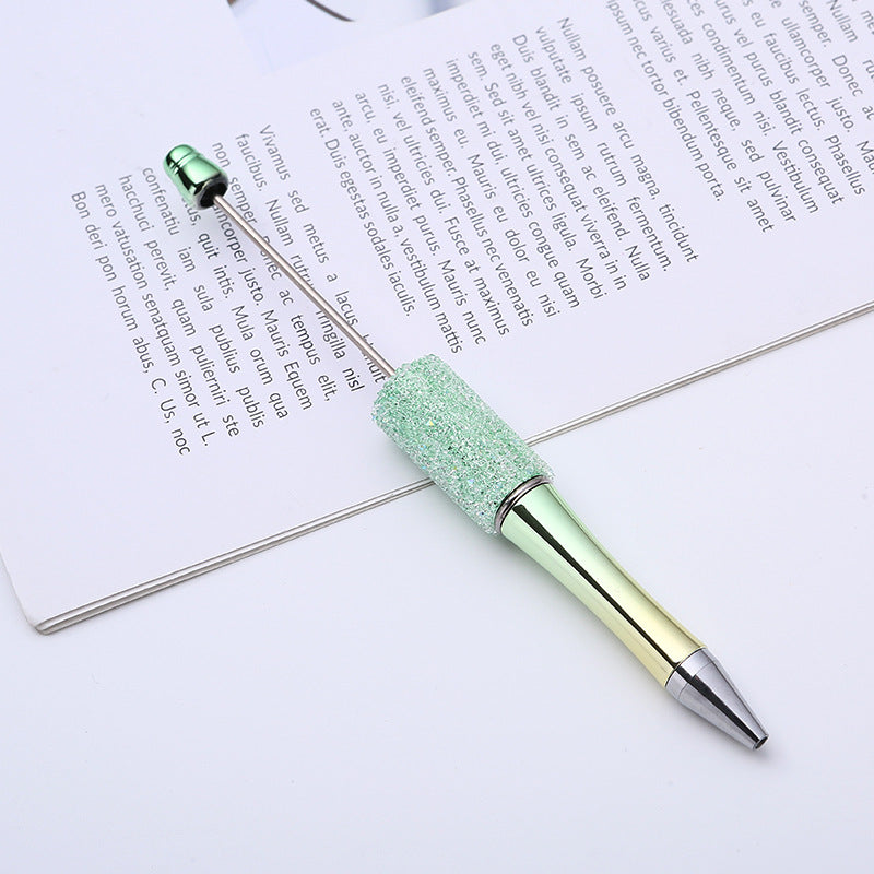 Electroplated sugar drill bead pen, new DIY spinning ballpoint pen, manual patch Gypsy star drill pen manufacturer wholesale