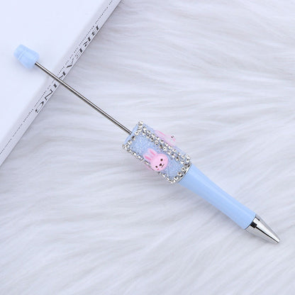 DIY big white rabbit sugar bead pen, cute rabbit dream rabbit dream bead round bead pen manufacturer wholesale