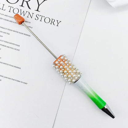 DIY Pearl Diamond Bead Pen Hand Sticker Diamond Ballpoint Pen Flash Diamond Pearl Diamond Beadedpen Spot Wholesale