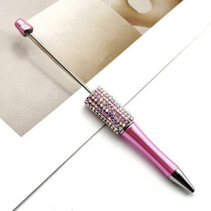 UV electroplated colored diamond bead pen DIY multi-color diamond beaded ballpoint pen handmade rhinestone gift pen manufacturer wholesale