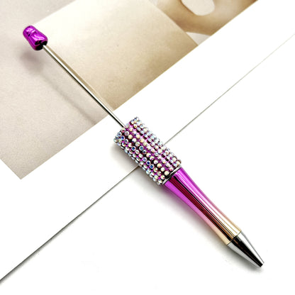 UV electroplated colored diamond bead pen DIY multi-color diamond beaded ballpoint pen handmade rhinestone gift pen manufacturer wholesale