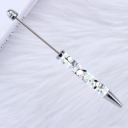 New Style DIY Plastic Beadable Pens with Cartoon Prints