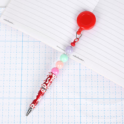 Retractable creative DIY hand-painted bead pen painted cream pen multi-color rotating neutral ballpoint pen