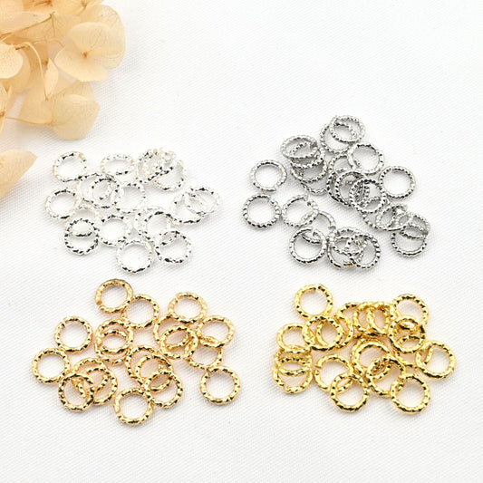 10mm gold color-preserving DIY jewelry twist batch flower closed opening ring yellow-gold circle accessories handmade materials