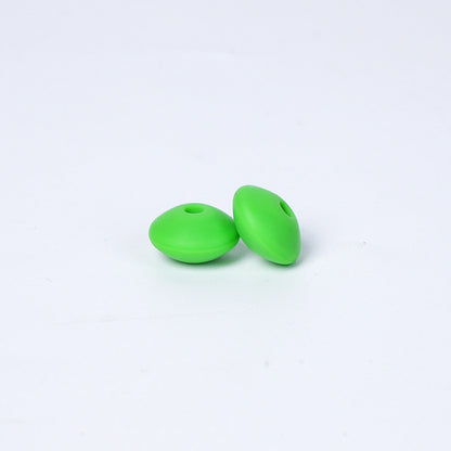 Spot Silicone Beads European and American Jewelry 12mm Small Beads DIY Necklace Beaded Oval Lentil Loose Beads Wholesale #101-137