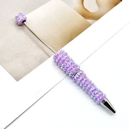 Creative Broken Diamond Full Diamond Bead Pen Handmade DIY Beaded Multi-color Ballpoint Pen ins Diamond Heavy Industry Moe Grain Pen Spot