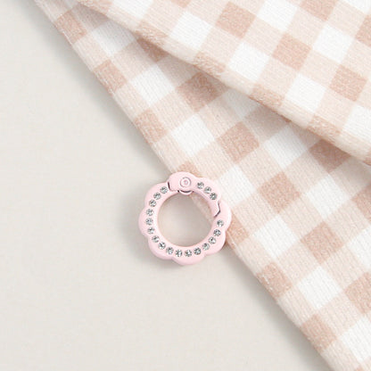 21mm Zinc Alloy Colored Petals with Diamonds, Spring Ring, Open Connection Ring DIY Jewelry, Keychain, Buckle Accessories