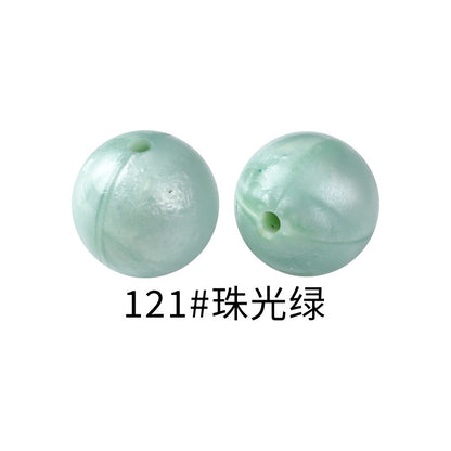 15mm Spot Glossy Silicone Beads Round Loose Beads DIY Jewelry Smooth Oil Injection Silicone Beads Mixed Color Beads