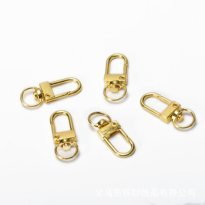 32*12Mm Silver Key Ring Paparazzi Door Buckle DIY Jewelry Alloy Mobile Phone Pendant Hardware Accessories Luggage Connecting Buckle Material