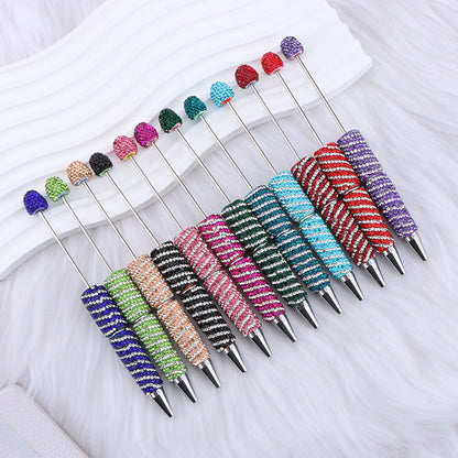 New DIY diamond-encrusted whirlwind bead pen, cross-border hot-selling cute pen, multi-color rotary diamond-encrusted gift pen wholesale