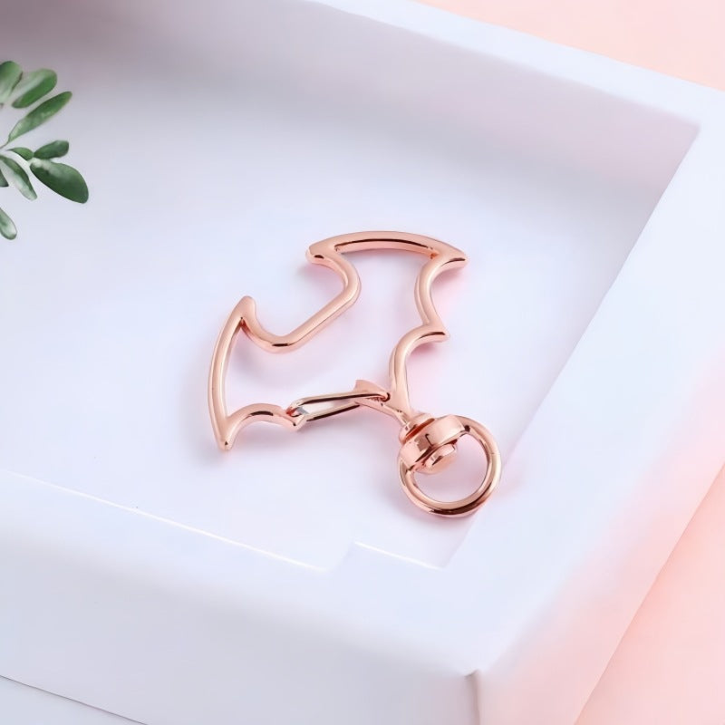 40*40mm Creative Zinc Alloy Rotating Keychain Dog Ring Key Ring DIY Hardware Jewelry Accessories Bat Ring Bag Accessories