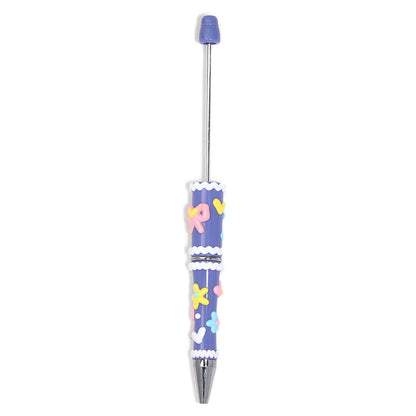 Cream glue hand-painted bead pen Macaron cute grains DIY handmade pen jewelry accessories materials wholesale