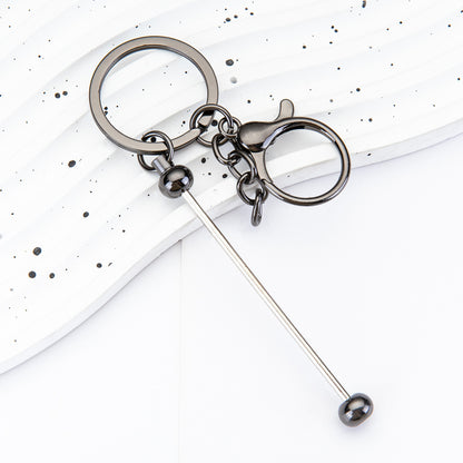 New metal keychain DIY handmade beaded accessories keychain, personalized and creative bag pendant keychain