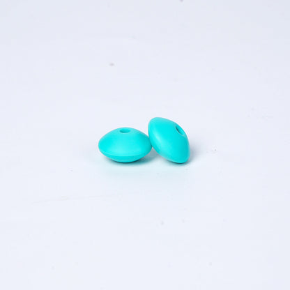 Spot Silicone Beads European and American Jewelry 12mm Small Beads DIY Necklace Beaded Oval Lentil Loose Beads Wholesale #101-137
