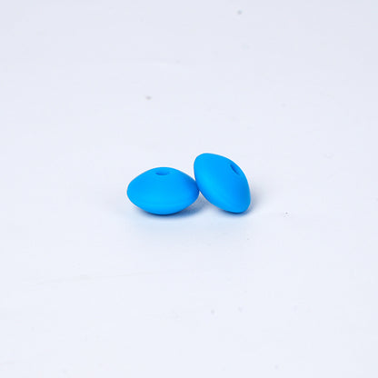 Spot Silicone Beads European and American Jewelry 12mm Small Beads DIY Necklace Beaded Oval Lentil Loose Beads Wholesale #51-100