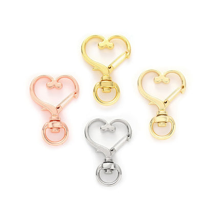35*24mm Love Buckle Peach Heart Spring Buckle Luggage Accessories Accessories Pendant Zinc Alloy Hook Buckle Heart Keychain Pendant