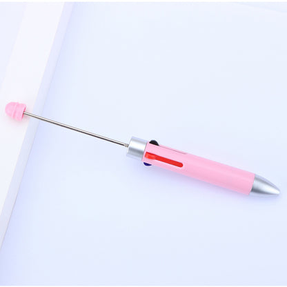 Business four-color bead pen DIY handmade jewelry bead pen cute puzzle multi-color plastic ballpoint pen gift pen