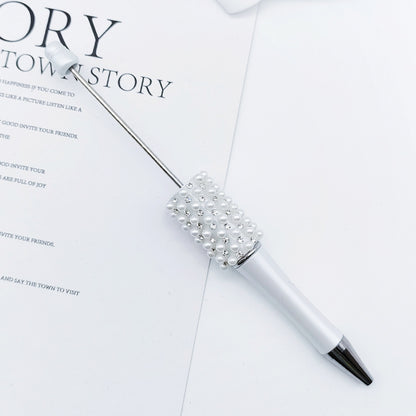 DIY Pearl Diamond Bead Pen Hand Sticker Diamond Ballpoint Pen Flash Diamond Pearl Diamond Beadedpen Spot Wholesale