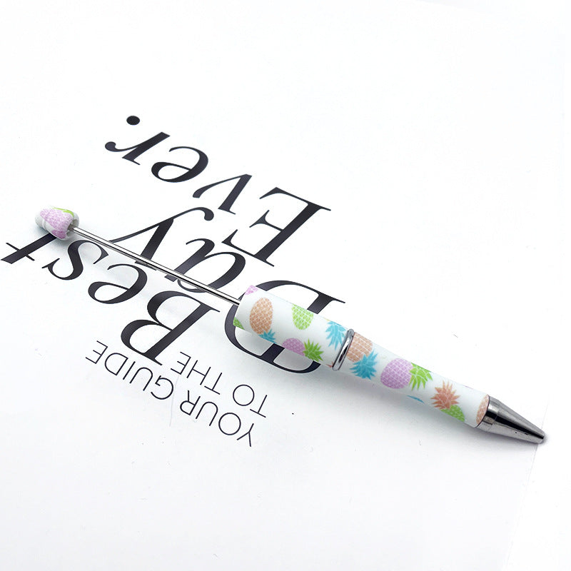 DIY printing pattern bead pen creative leopard print floral cow bead pen cross-border beadedpen spot wholesale