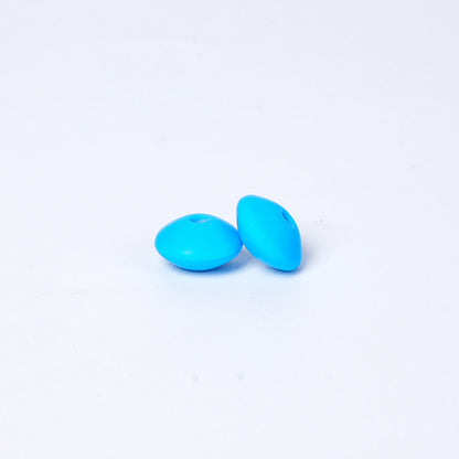 Spot Silicone Beads European and American Jewelry 12mm Small Beads DIY Necklace Beaded Oval Lentil Loose Beads Wholesale #101-137
