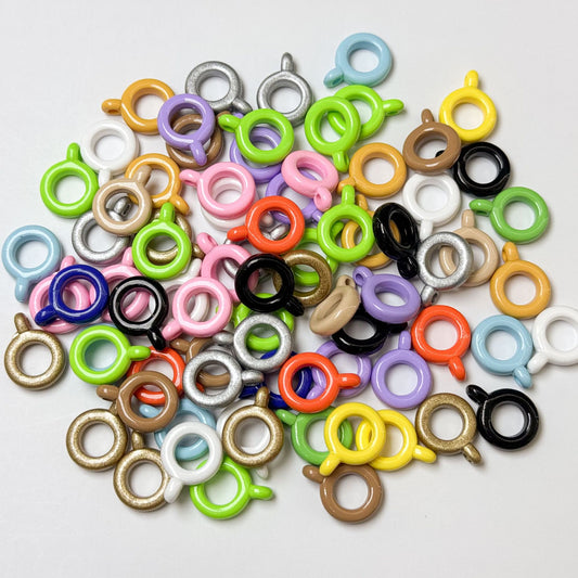 Random Mix Macaron Acrylic Loose Beads High Quality DIY Jewelry Accessories Round Buckle Pendant Mobile Phone Chain Pendant Accessories