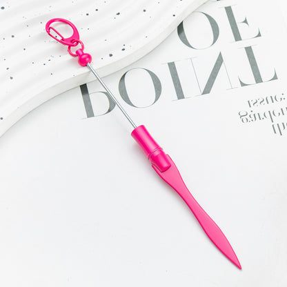 Spot DIY beaded letter opener multi-functional metal paper cutter keychain outdoor portable letter opener wholesale