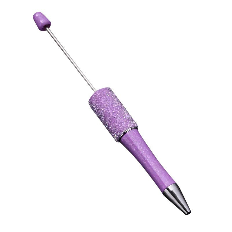 Electroplated sugar drill bead pen, new DIY spinning ballpoint pen, manual patch Gypsy star drill pen manufacturer wholesale