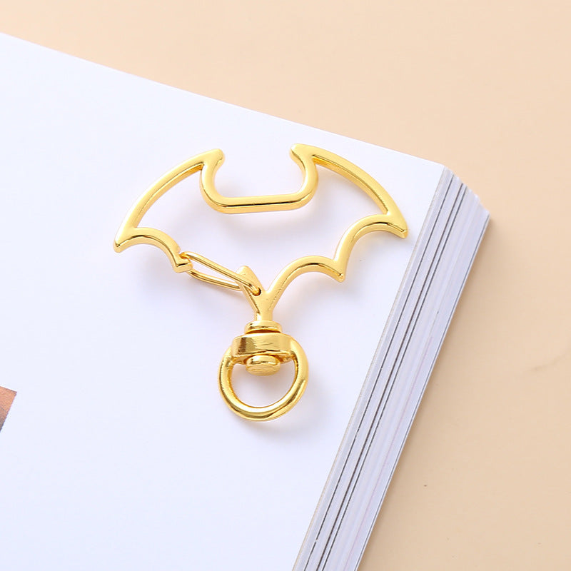 40*40mm Creative Zinc Alloy Rotating Keychain Dog Ring Key Ring DIY Hardware Jewelry Accessories Bat Ring Bag Accessories