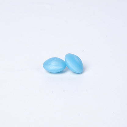 Spot Silicone Beads European and American Jewelry 12mm Small Beads DIY Necklace Beaded Oval Lentil Loose Beads Wholesale #101-137