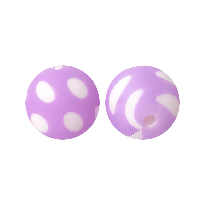 15mm Leopard Print Silicone Beads - Water Transfer Printed Daisy Round Beads for DIY Jewelry, Bead Pens, Loose Beads Wholesale #51-100