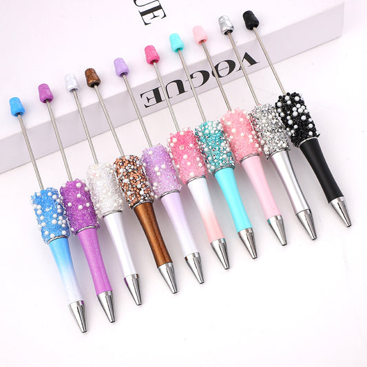 DIY Gypsy pearl bead pen granulated sugar crystal beadedpen ballpoint pen blind box Moe pen spot wholesale