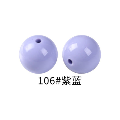 15mm Spot Glossy Silicone Beads Round Loose Beads DIY Jewelry Smooth Oil Injection Silicone Beads Mixed Color Beads