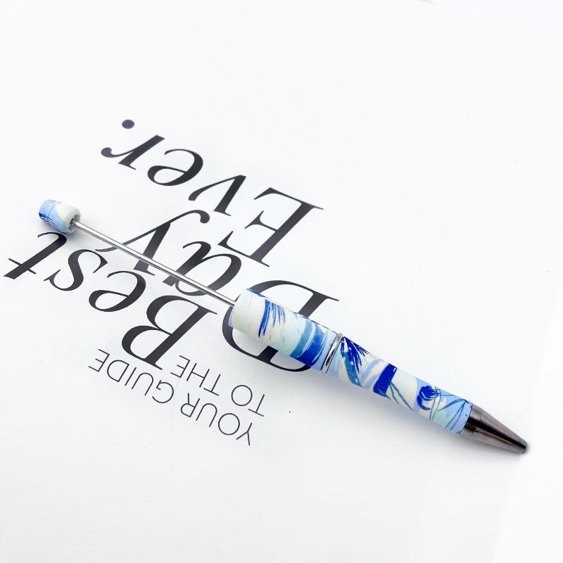 DIY printing pattern bead pen creative leopard print floral cow bead pen cross-border beadedpen spot wholesale