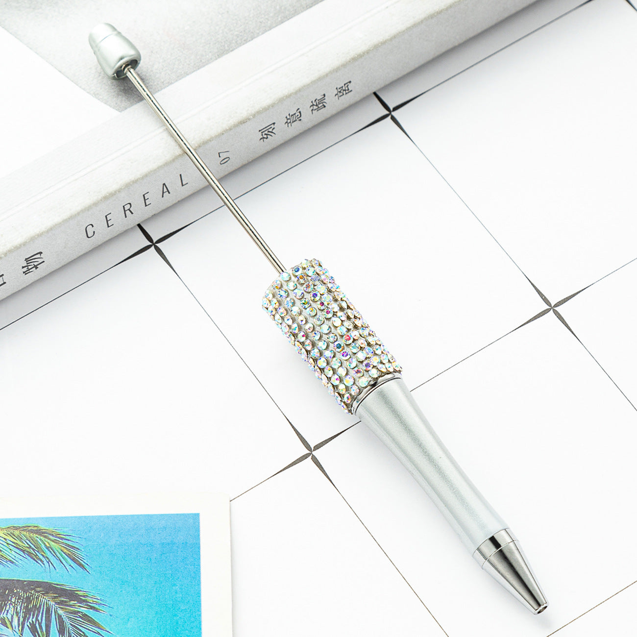 New diamond bead pen spot wholesale creative hand sticker diamond bead pen multi-color bag diamond ballpoint pen
