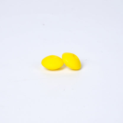 Spot Silicone Beads European and American Jewelry 12mm Small Beads DIY Necklace Beaded Oval Lentil Loose Beads Wholesale #51-100