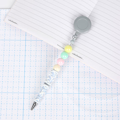 Retractable creative DIY hand-painted bead pen painted cream pen multi-color rotating neutral ballpoint pen