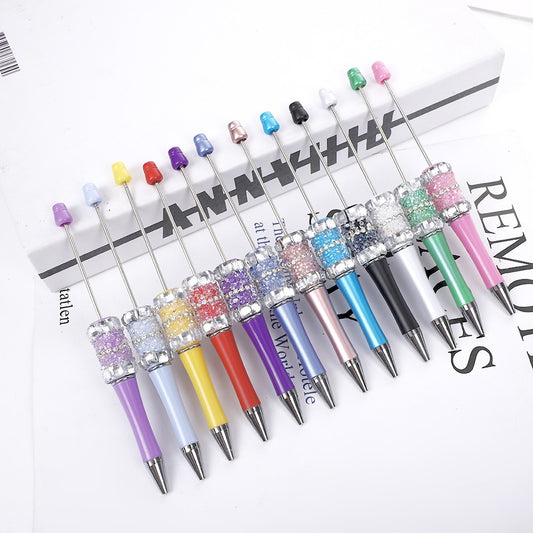New DIY sugar bead pen, large sugar cube diamond sugar rhinestone heavy industry ballpoint pen premium advertising gift pen