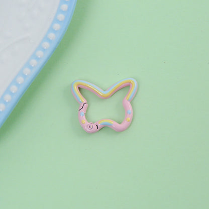 25*30mm Color Butterfly Spring Buckle Paint Alloy Buckle Handmade DIY Pendant Doll Bag Keychain Accessories