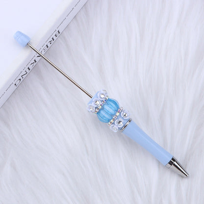 DIY rose mermaid bead pen, creative flower patch beaded ballpoint pen romantic mermaid plastic pen wholesale