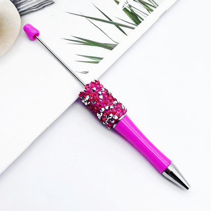 DIY random diamond bead pen cross-border hot-selling hand-worn beads diamond pen beadedpen plastic ballpoint pen