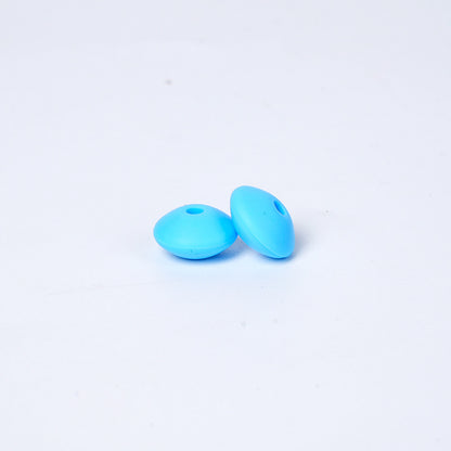 Spot Silicone Beads European and American Jewelry 12mm Small Beads DIY Necklace Beaded Oval Lentil Loose Beads Wholesale #51-100