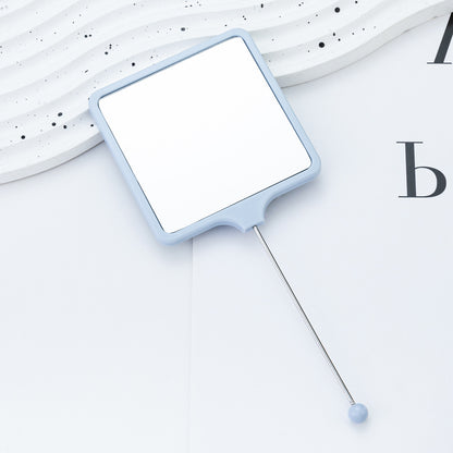 Handheld square makeup mirror high definition student portable makeup ins wind mini handle small mirror wholesale