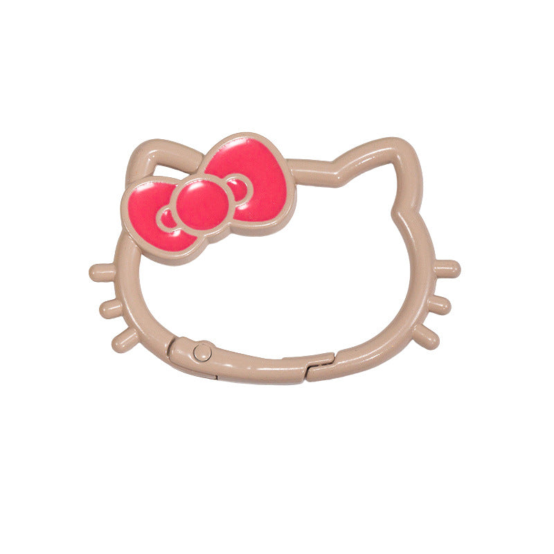 34.5*49.5mm Paint Color Spring Buckle Opening Ring KT Cat Spring Ring Keychain DIY Accessories Alloy
