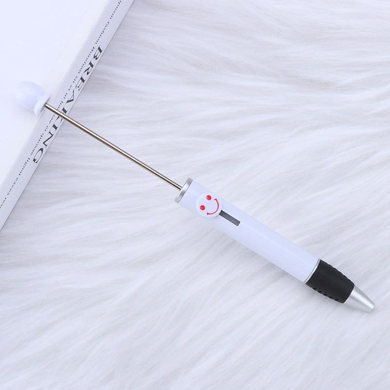 DIY bead pen happy smiley face expression plastic ballpoint pen, advertising gift pen can print logo spot wholesale