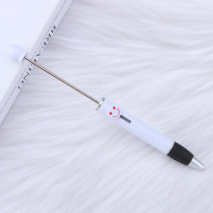 DIY bead pen happy smiley face expression plastic ballpoint pen, advertising gift pen can print logo spot wholesale