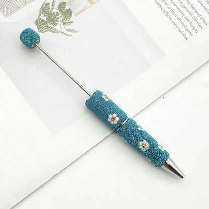 The new daisy full diamond bead pen, purely handmade DIY creative full diamond pen, daisy shape business gift pen is in stock.