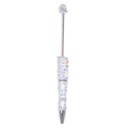 New DIY diamond-set Christmas colorful bead pen broken diamond full diamond ballpoint pen colored cartoon heavy industry cute pen