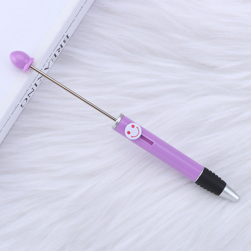 DIY bead pen happy smiley face expression plastic ballpoint pen, advertising gift pen can print logo spot wholesale